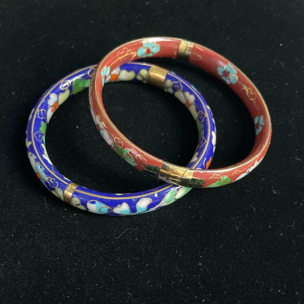 Set of two Cloisonné Bangles